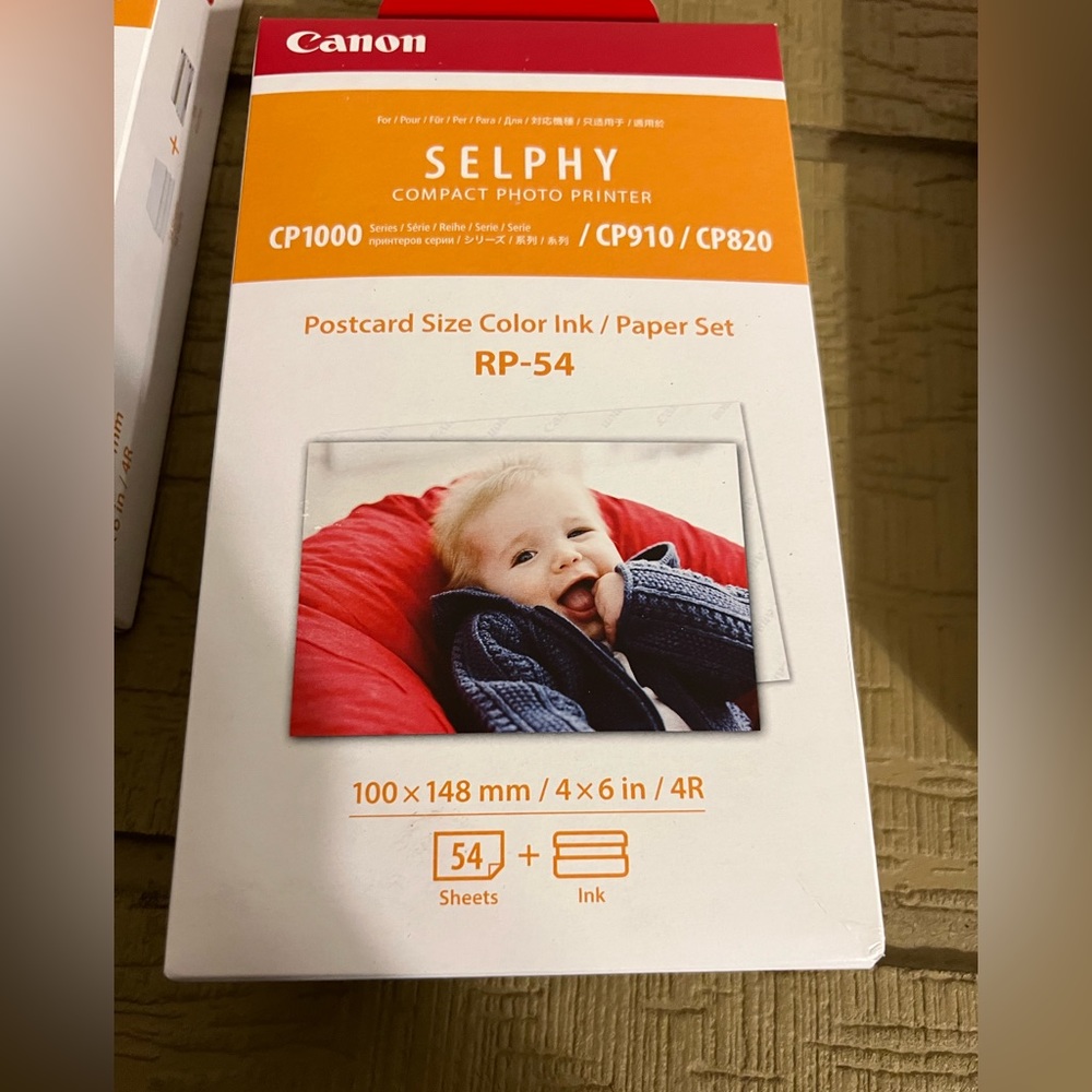 5packs canon post card size paper and ink
